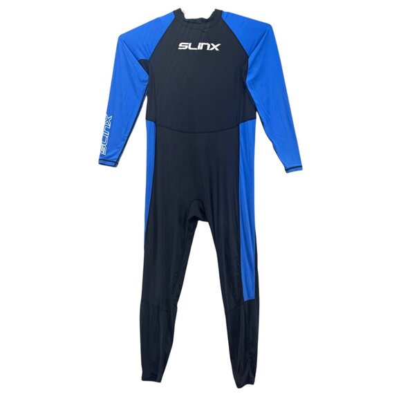 Slinx Ultra Smooth Wetsuit Skinsuit Mens Blue Black Dive Swim Rash Guard Sz 3XL - Picture 2 of 11